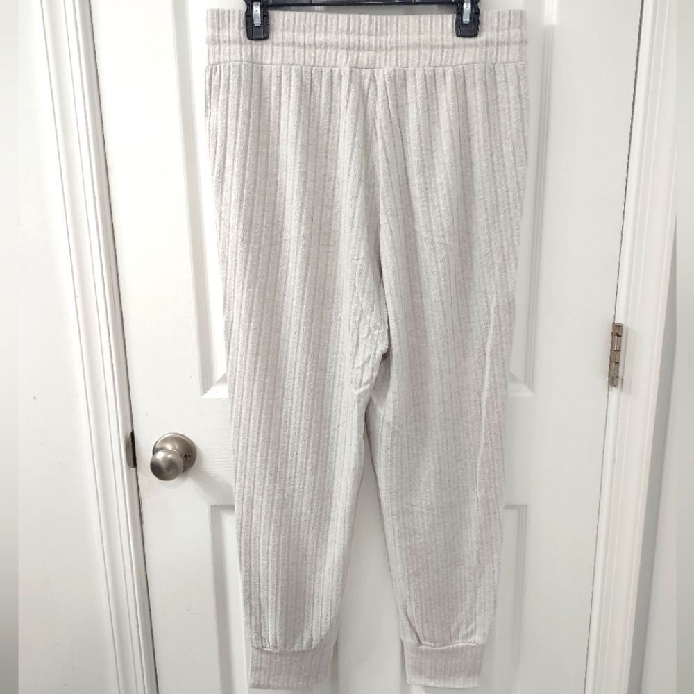 Style & Co Ribbed Cream Soft Plush Jogger Pants Size L - Picture 5 of 11